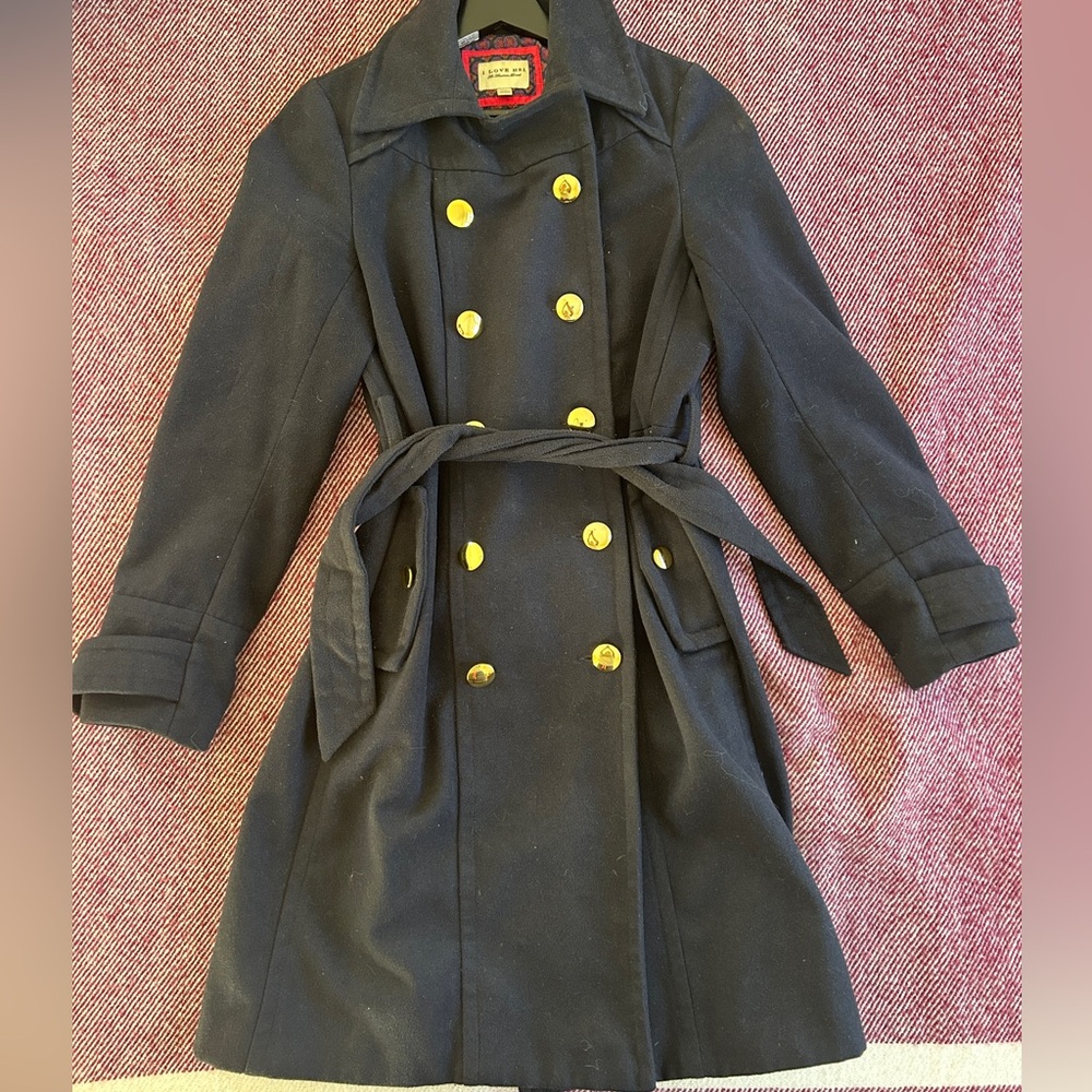 Women’s Captain Style Wool Blend Trench Coat